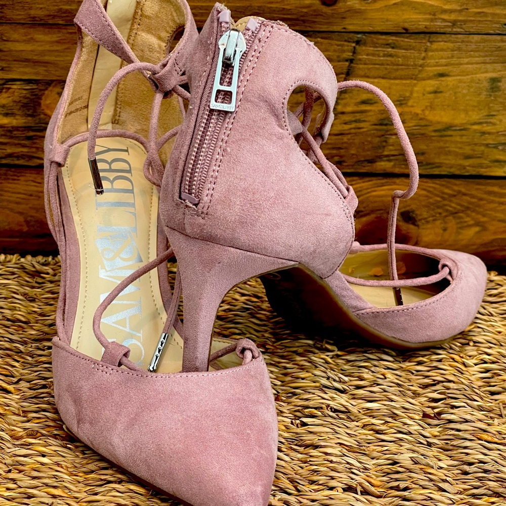 Sam & Libby Pointed Toe Strappy Heels